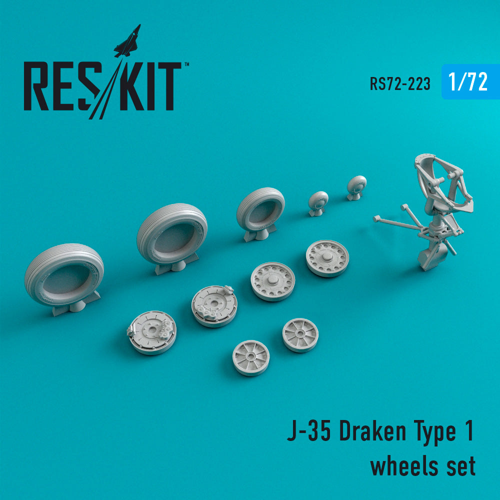 ResKit RS72-0223 1:72 Saab J-35 Draken Type 1 wheels set