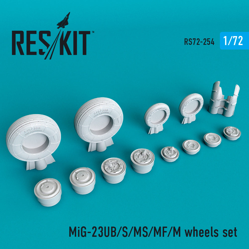 ResKit RS72-0254 1:72 Mikoyan MiG-23UB/MiG-23S/MiG-23MS/MiG-23MF/MiG-23M wheels