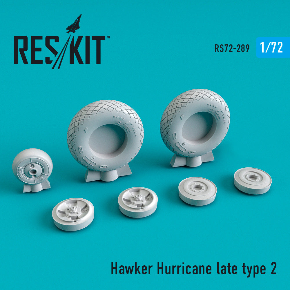ResKit RS72-0289 1:72 Hawker Hurricane wheels set late type 2