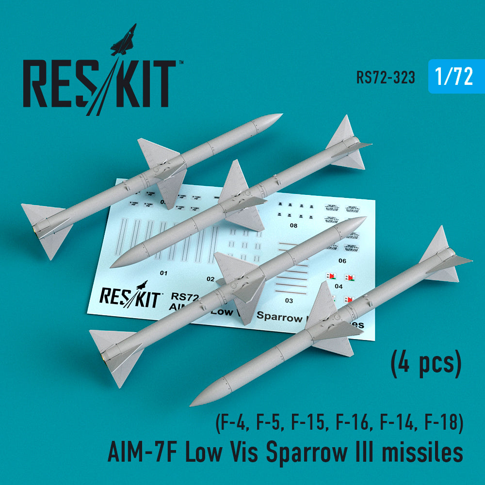 ResKit RS72-0323 1:72 AIM-7F Low Vis Sparrow III missiles