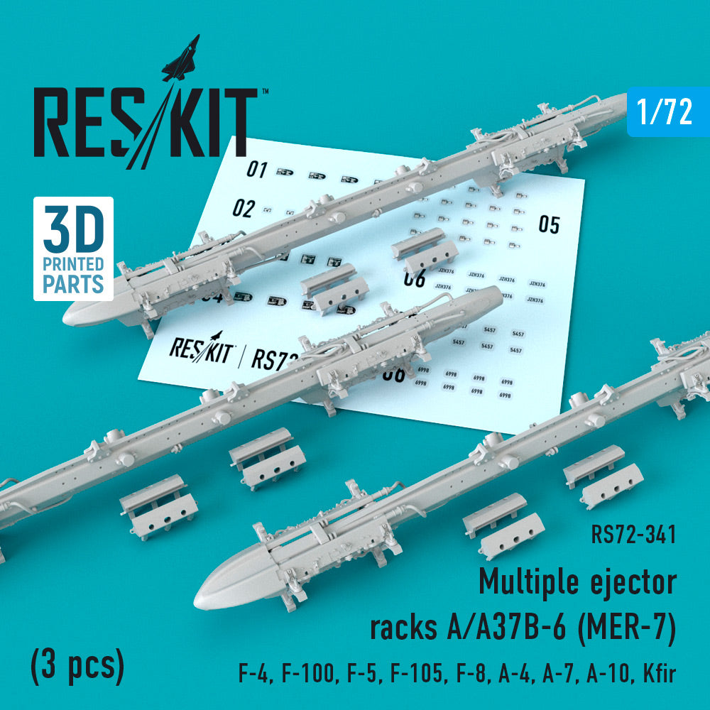 ResKit RS72-0341 1:72 Multiple ejector racks A/A37B-6