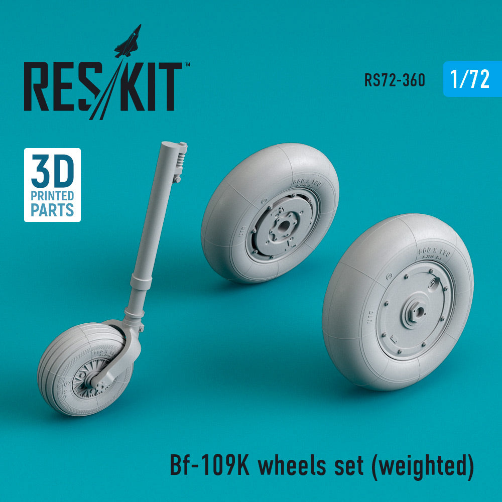 ResKit RS72-0360 1:72 Messerschmitt Bf-109K wheels set