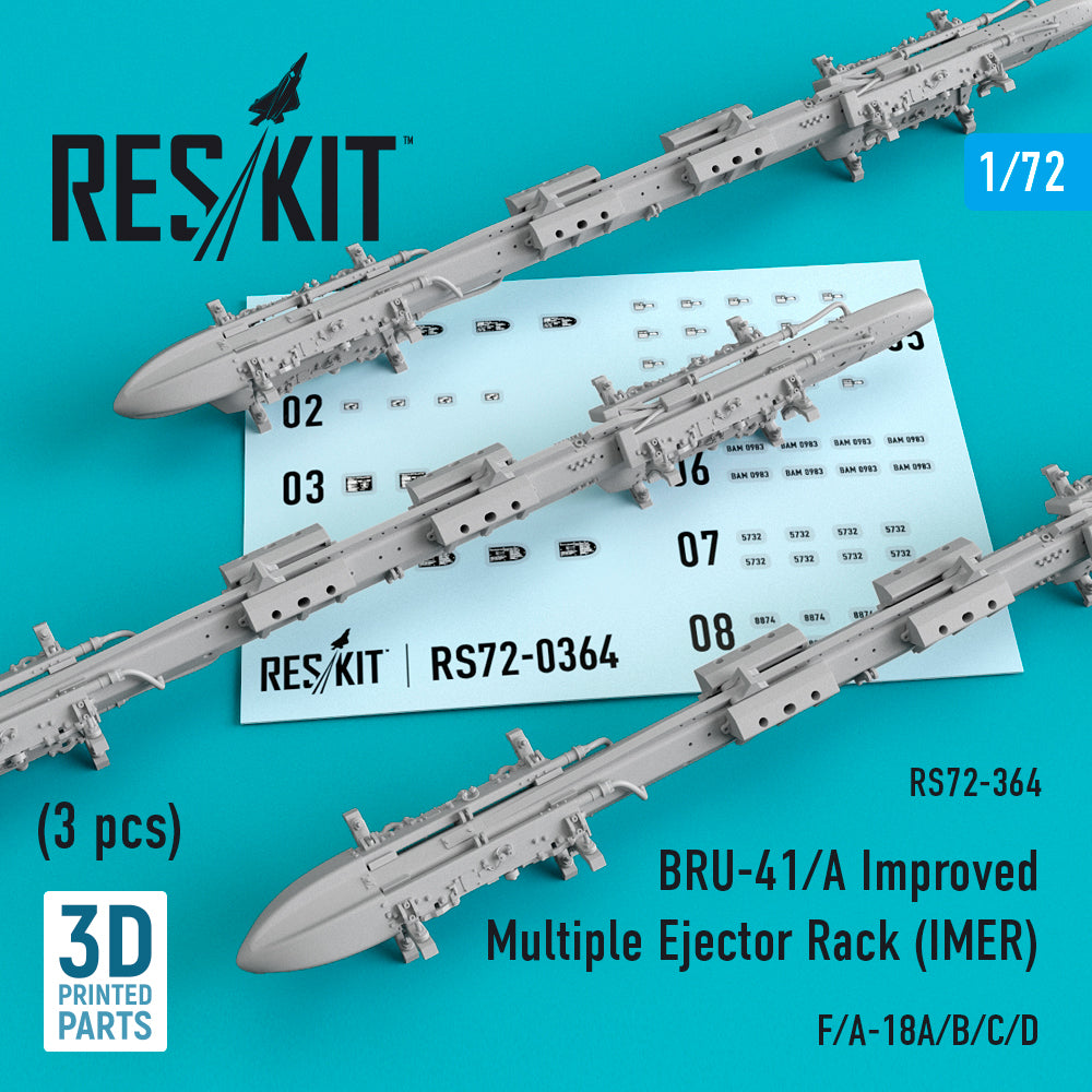 ResKit RS72-0364 1:72 BRU-41/A Improved Multiple Ejector Rack