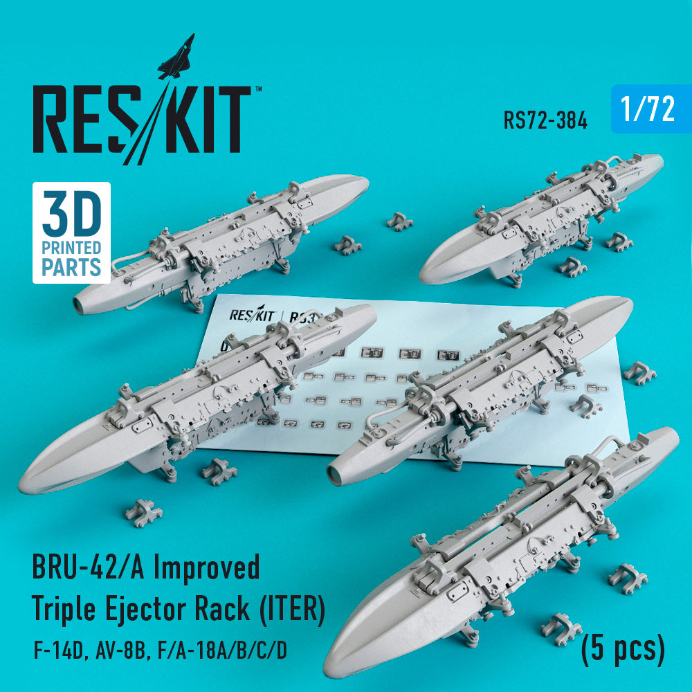 ResKit RS72-0384 1:72 BRU-42/A Improved Triple Ejector Rack