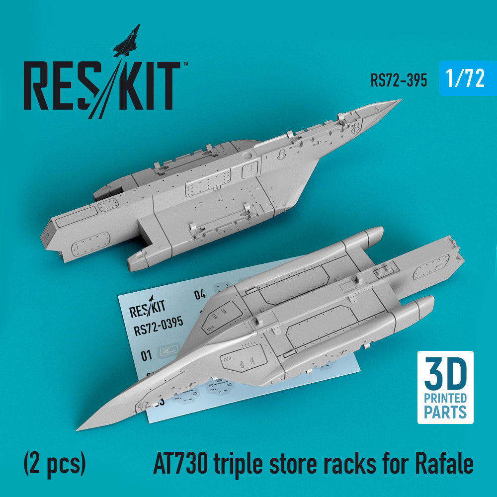 ResKit RS72-0395 1:72 AT730 triple store racks for Dassault Rafale