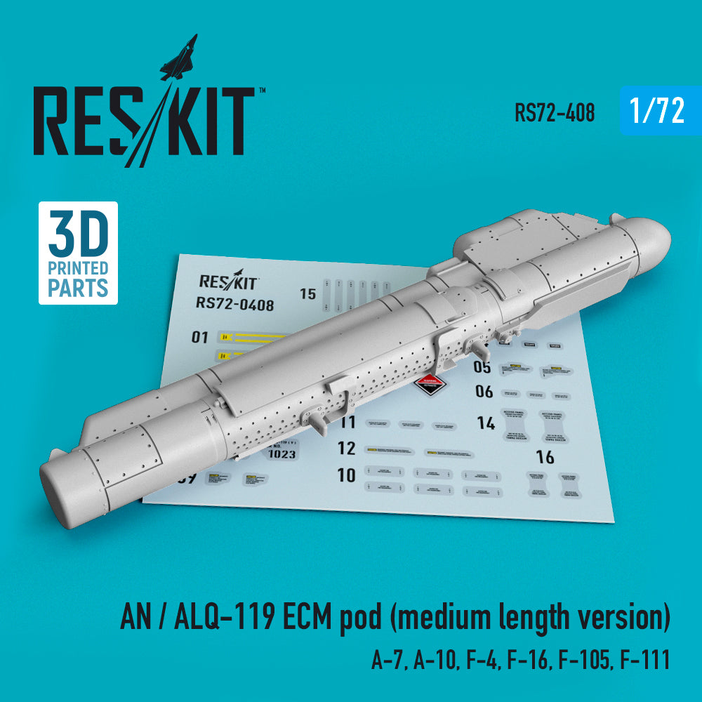ResKit RS72-0408 1:72 AN / ALQ-119 ECM pod