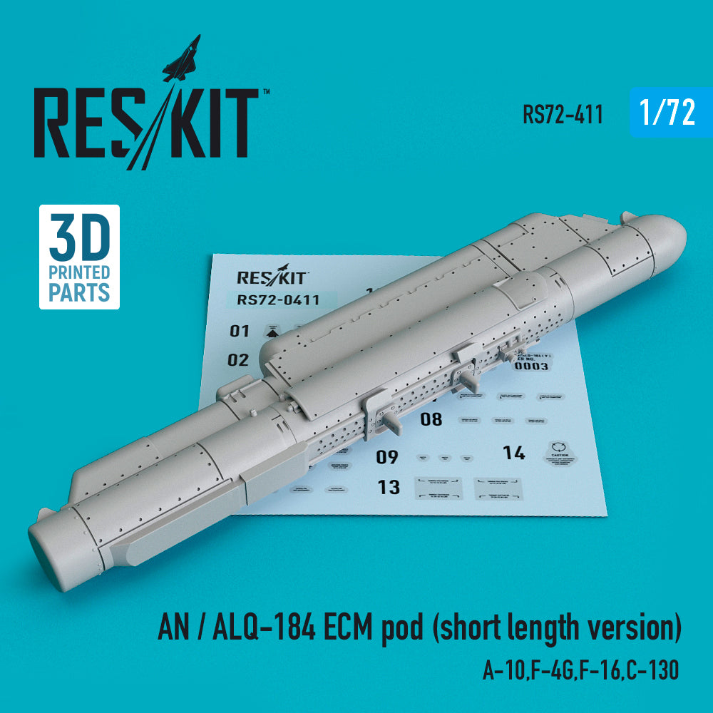 ResKit RS72-0411 1:72 AN / ALQ-184 ECM pod