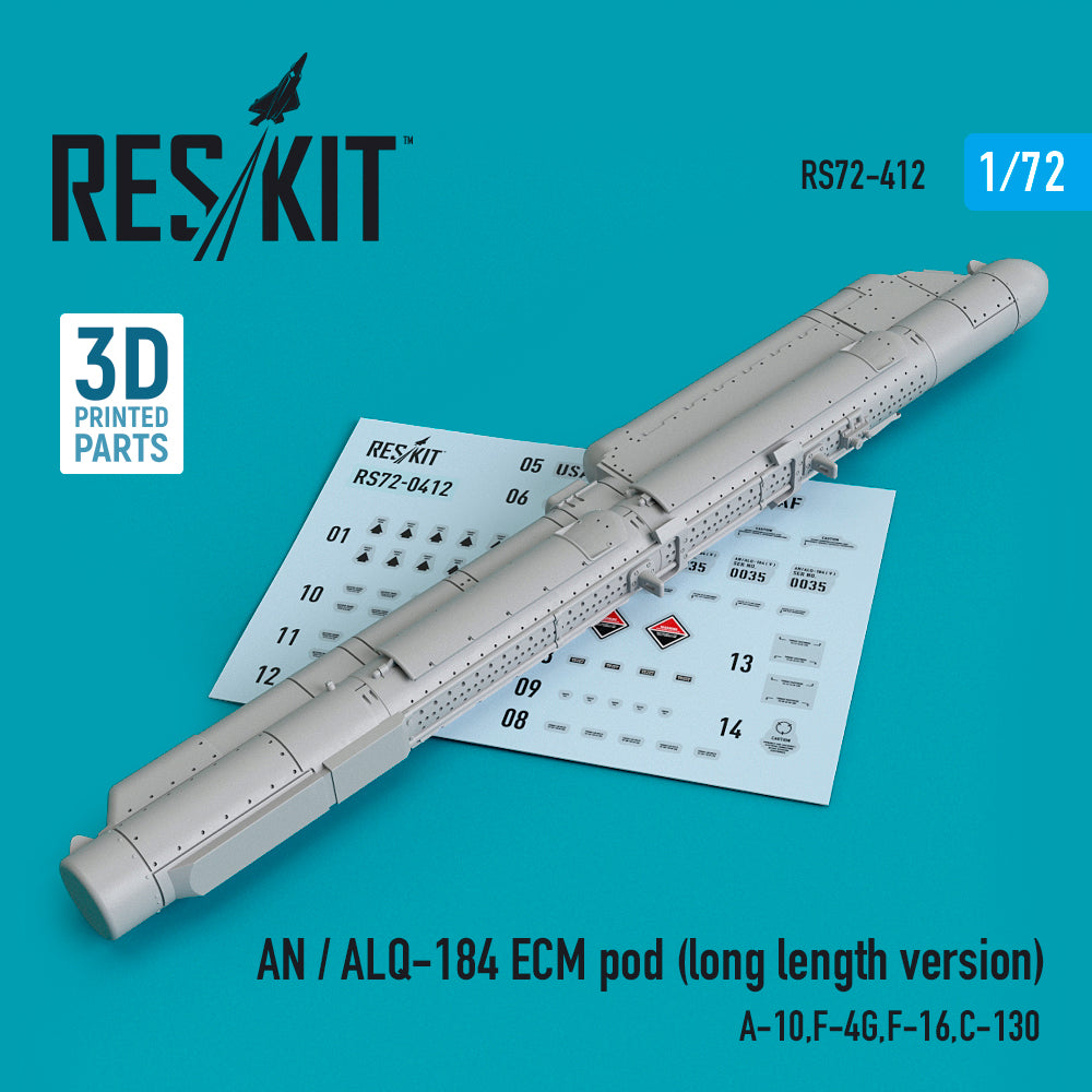 ResKit RS72-0412 1:72 AN / ALQ-184 ECM pod