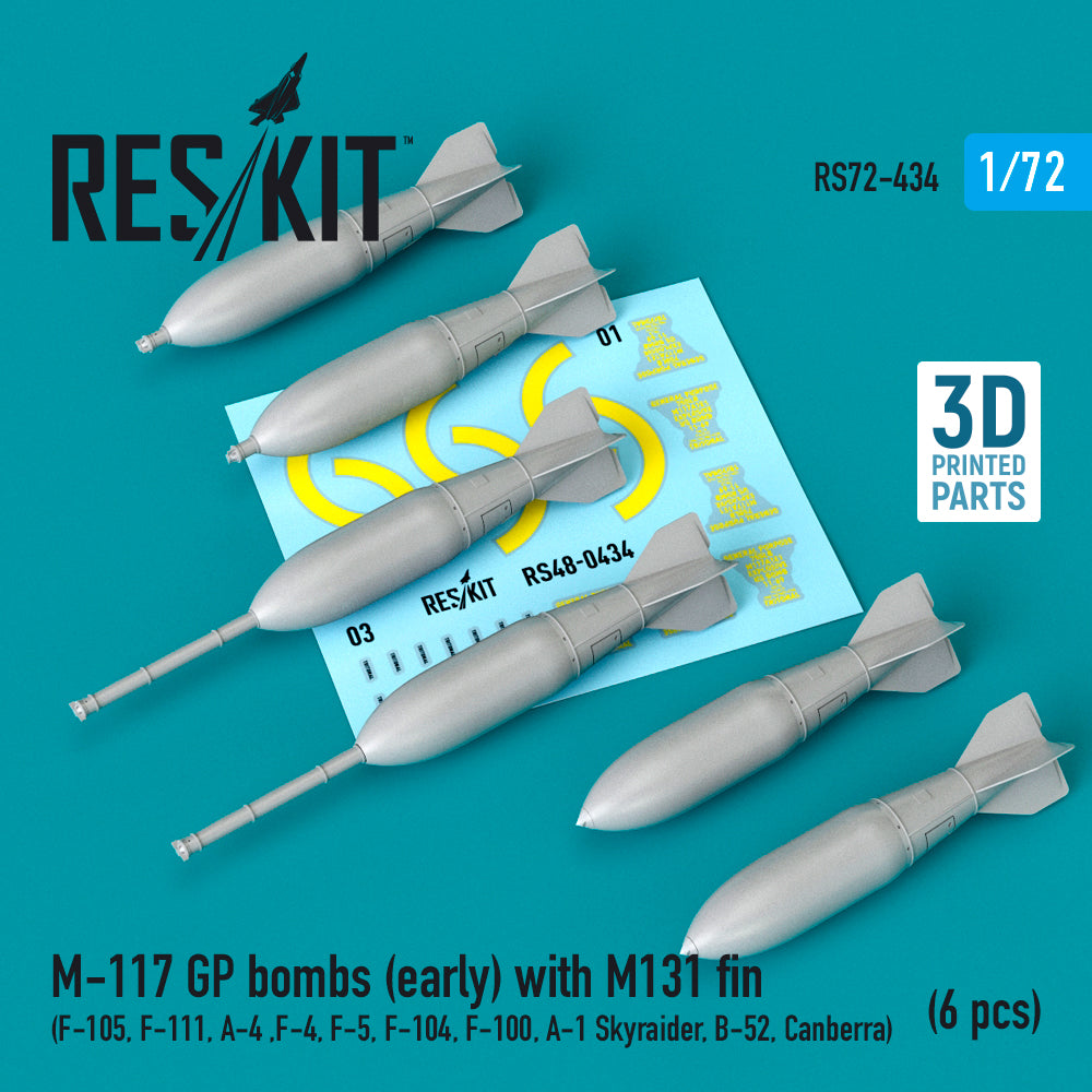 ResKit RS72-0434 1:72 M-117 GP bombs