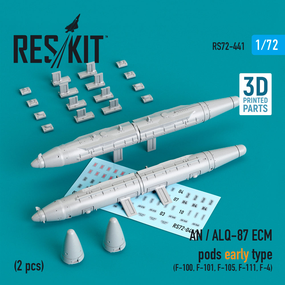 ResKit RS72-0441 1:72 AN / ALQ-87 ECM pods early type
