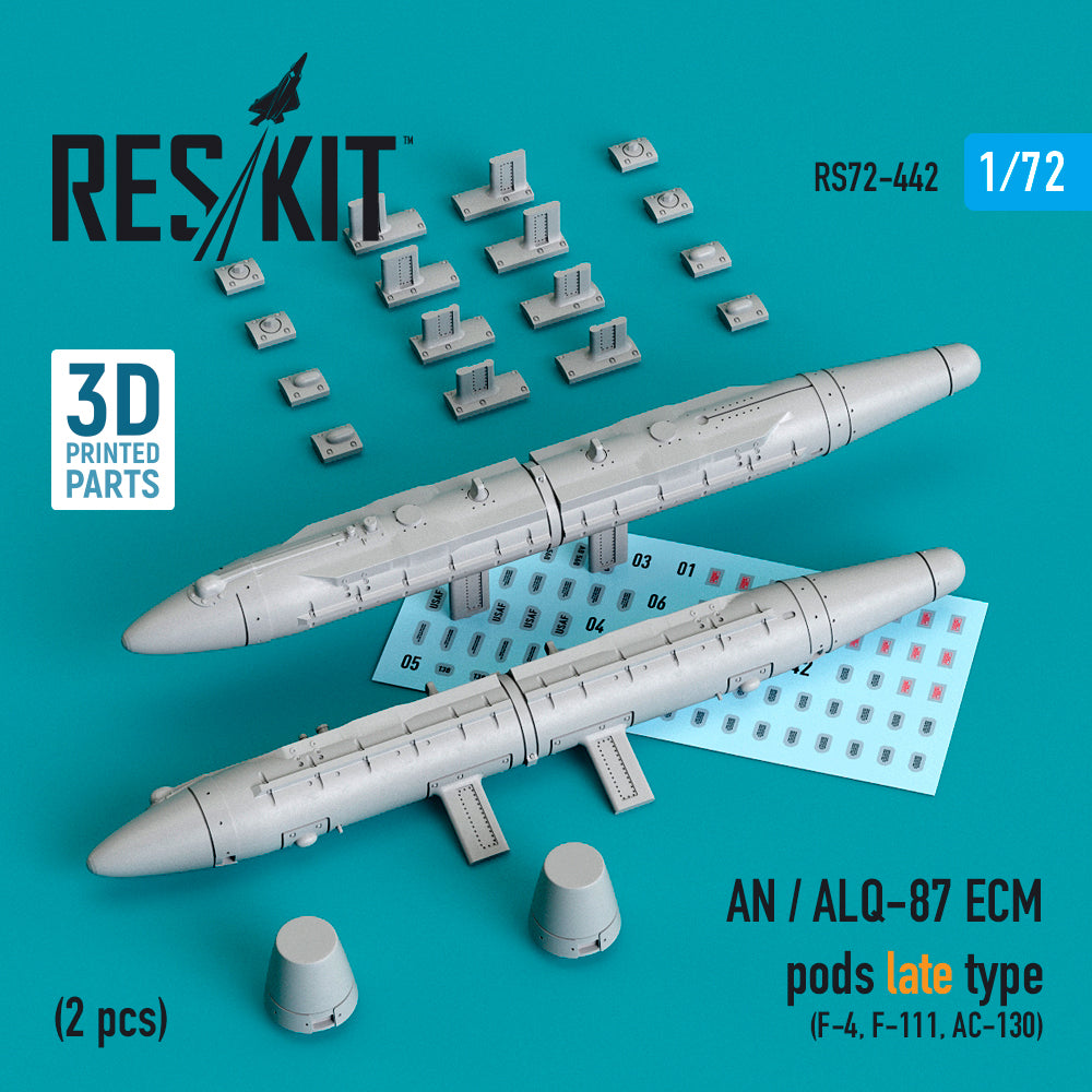 ResKit RS72-0442 1:72 AN / ALQ-87 ECM pods late type