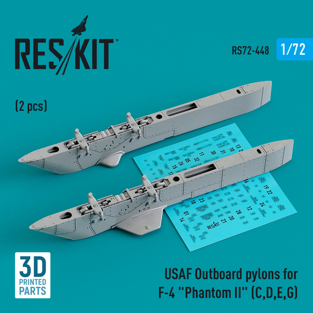 ResKit RS72-0448 1:72 USAF Outboard pylons for McDonnell F-4 Phantom II