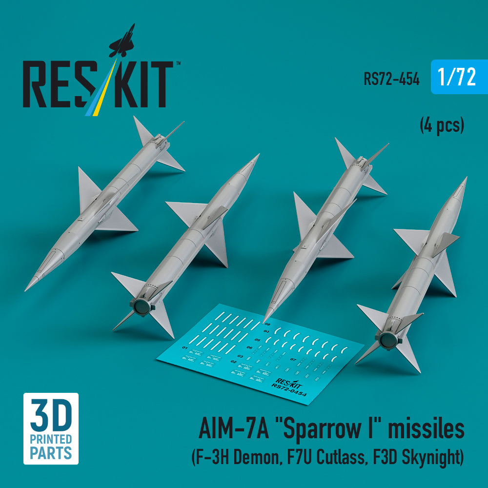 ResKit RS72-0454 1:72 AIM-7A Sparrow I missiles