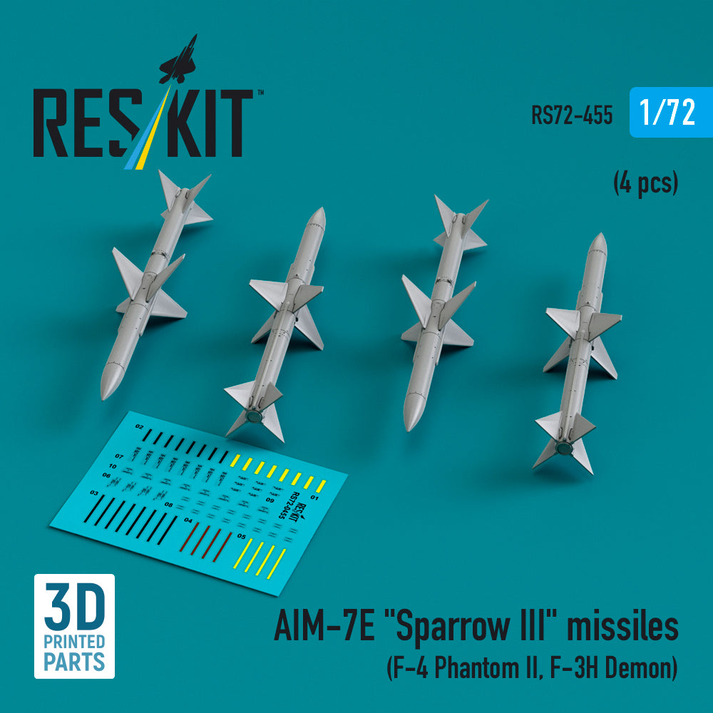 ResKit RS72-0455 1:72 AIM-7E Sparrow III missiles