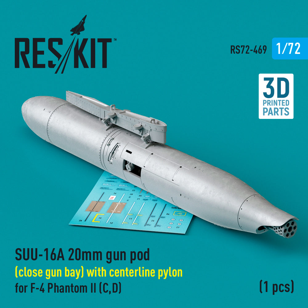 ResKit RS72-0469 1:72 SUU-16A 20mm gun pod