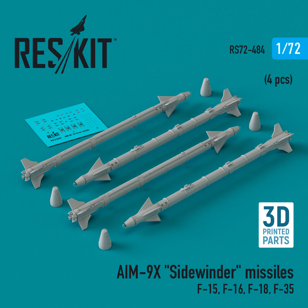 ResKit RS72-0484 1:72 AIM-9X Sidewinder missiles