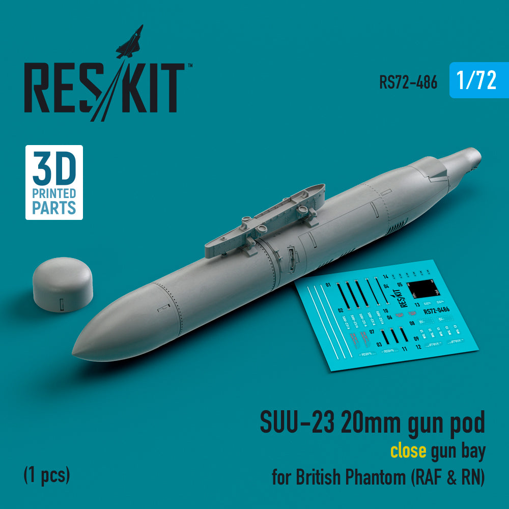 ResKit RS72-0486 1:72 SUU-23 20mm gun pod