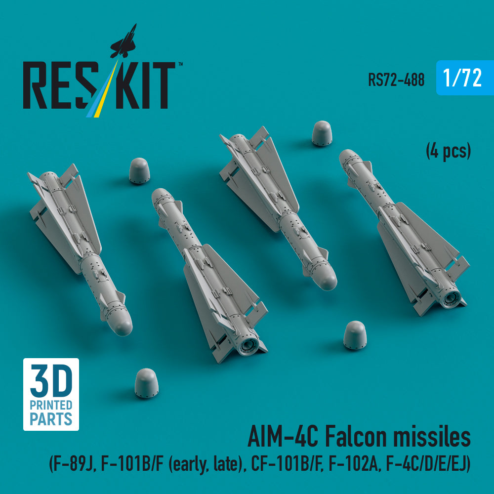 ResKit RS72-0488 1:72 AIM-4C Falcon missiles