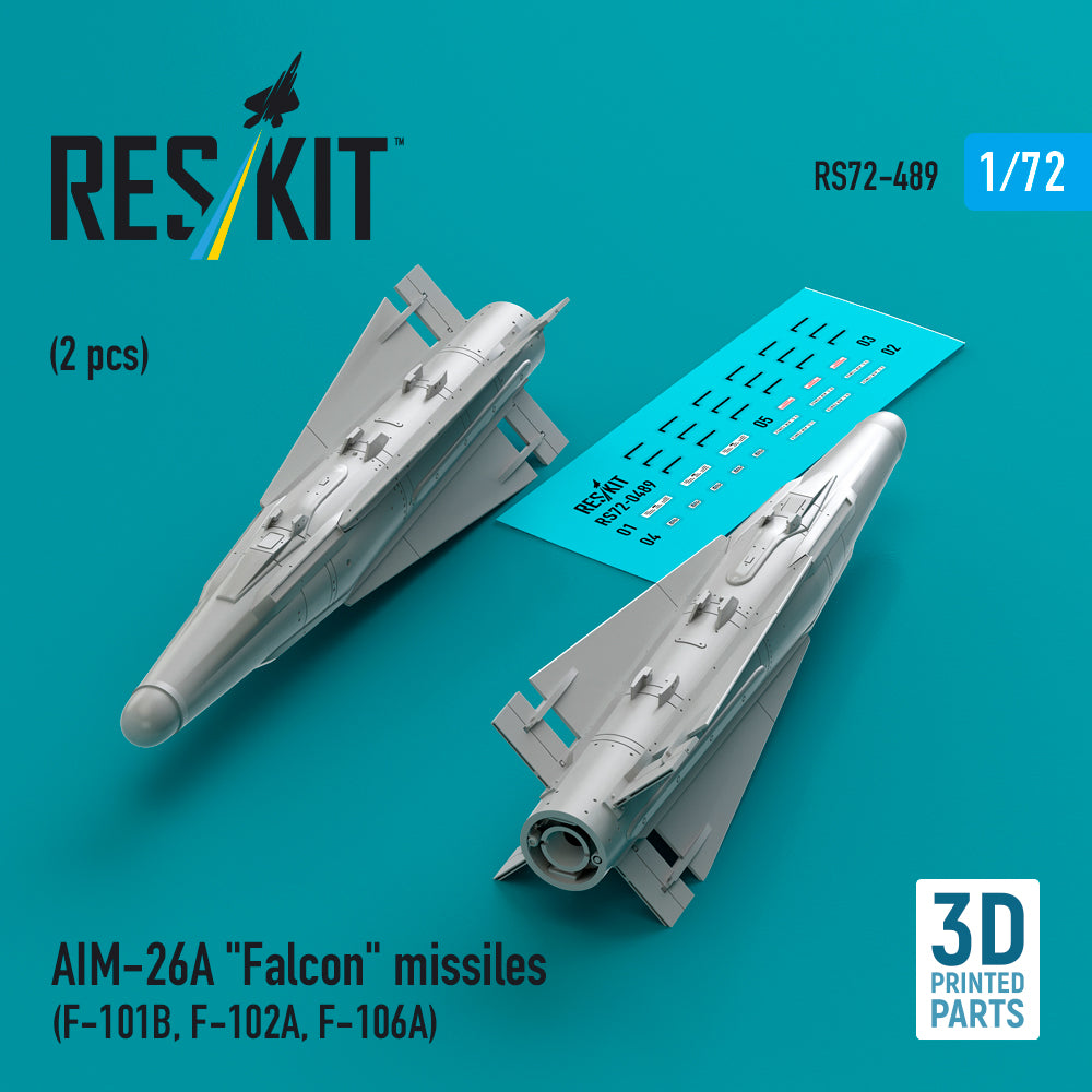 ResKit RS72-0489 1:72 AIM-26A Falcon missiles