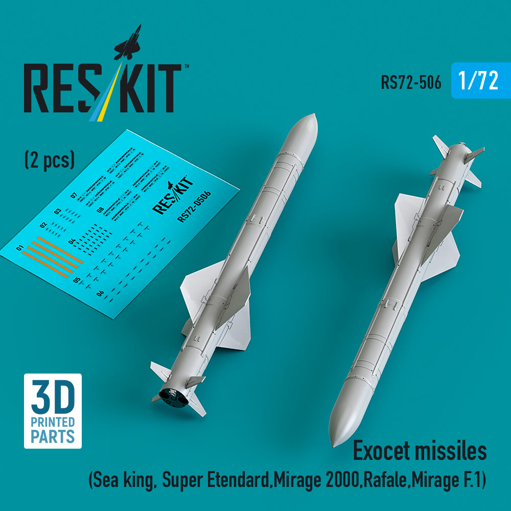 ResKit RS72-0506 1:72 Exocet missiles