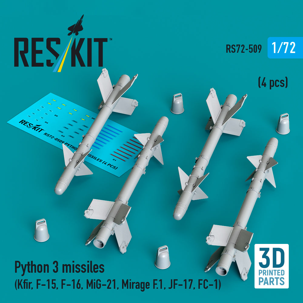 ResKit RS72-0509 1:72 Python 3 missiles