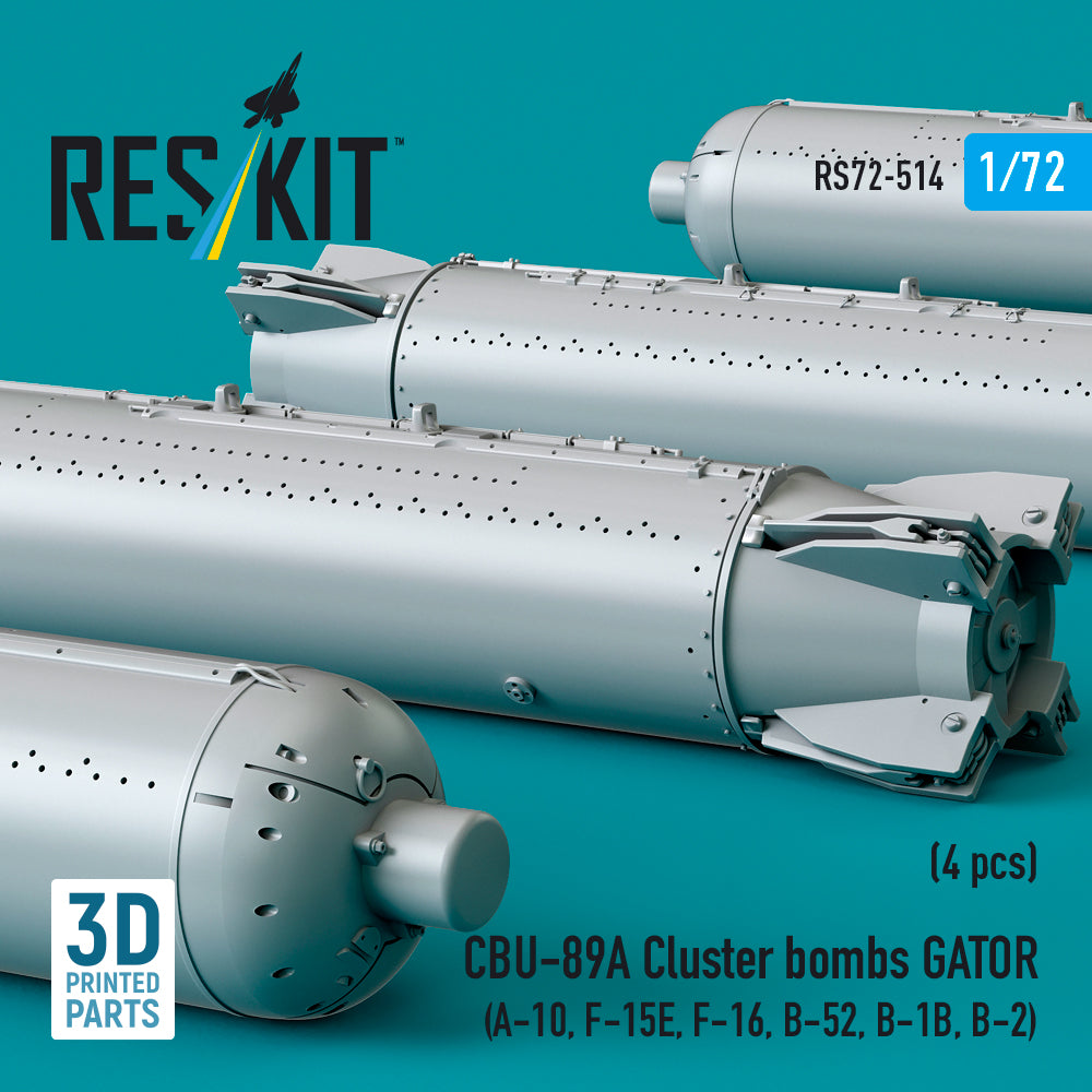 ResKit RS72-0514 1:72 CBU-89A cluster bombs GATOR