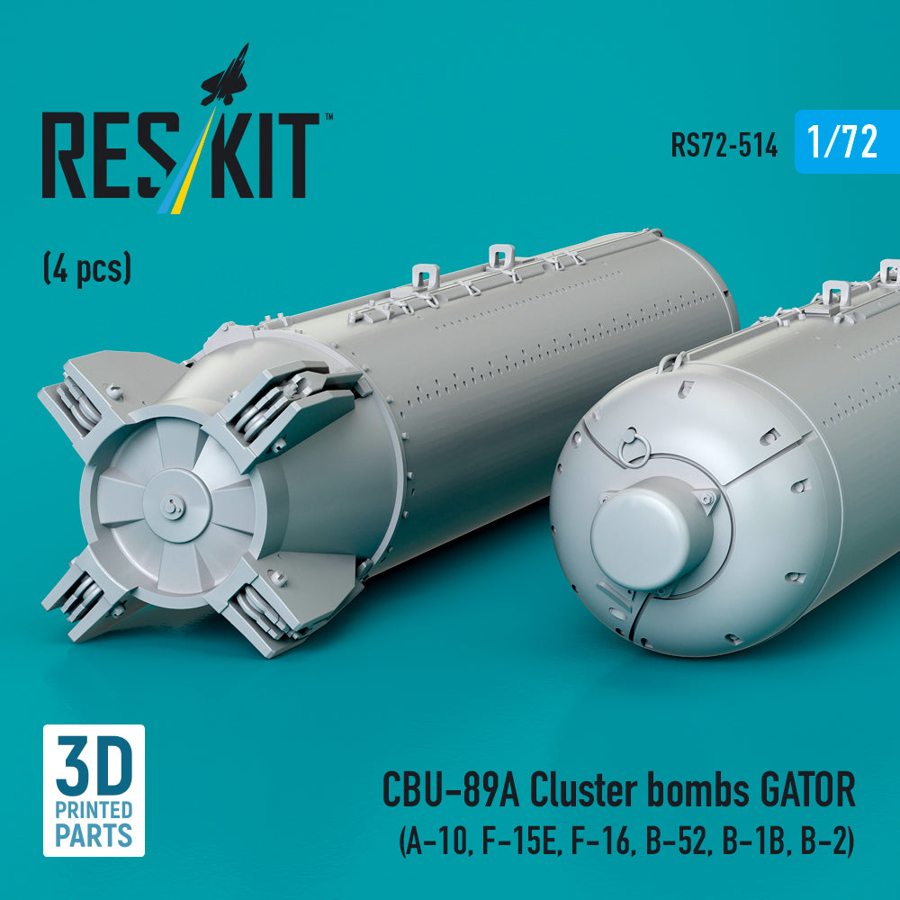 ResKit RS72-0514 1:72 CBU-89A cluster bombs GATOR