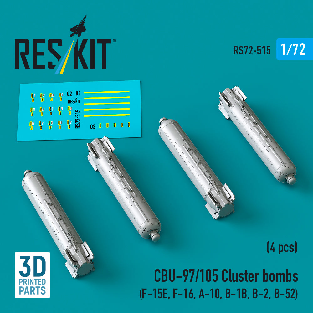 ResKit RS72-0515 1:72 CBU-97/105 cluster bombs