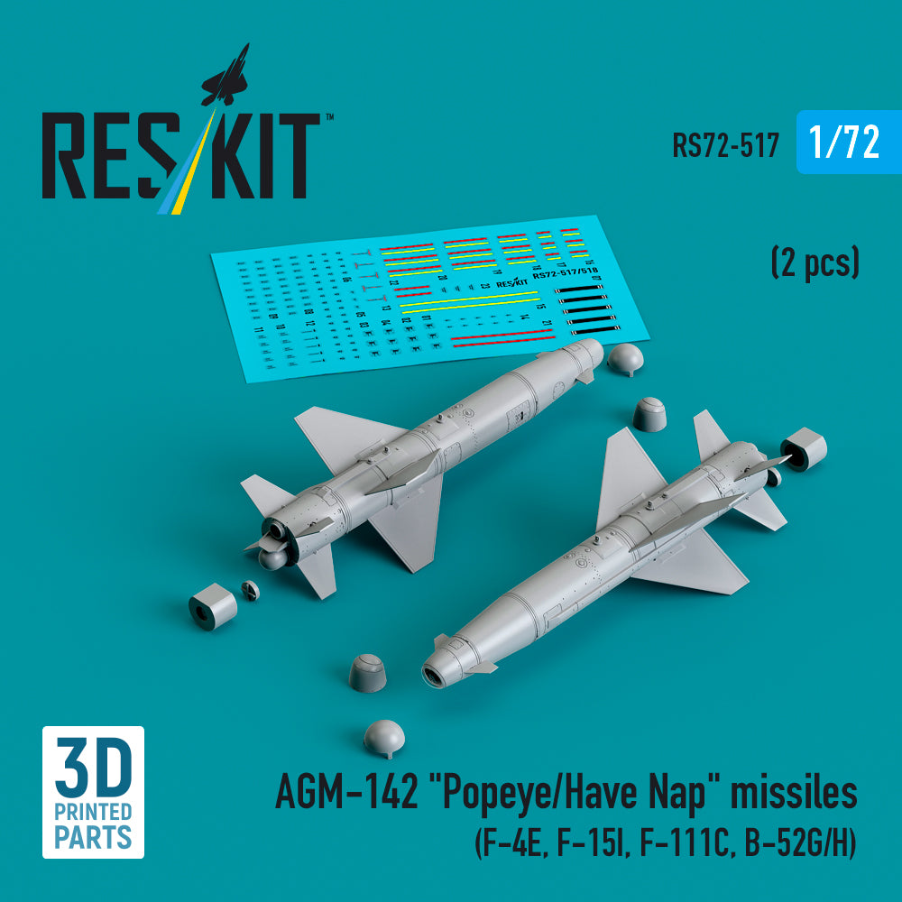 ResKit RS72-0517 1:72 AGM-142 "Popeye/Have Nap" missiles