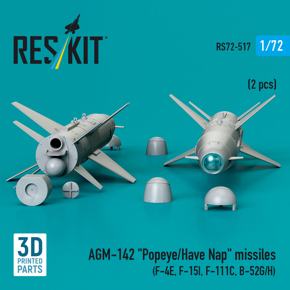 ResKit RS72-0517 1:72 AGM-142 "Popeye/Have Nap" missiles