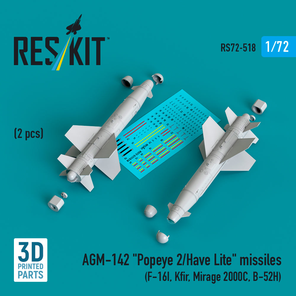 ResKit RS72-0518 1:72 AGM-142 "Popeye 2/Have Lite" missiles