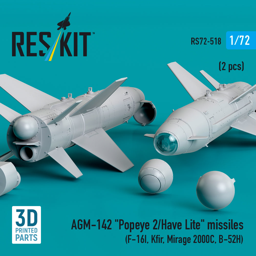 ResKit RS72-0518 1:72 AGM-142 "Popeye 2/Have Lite" missiles