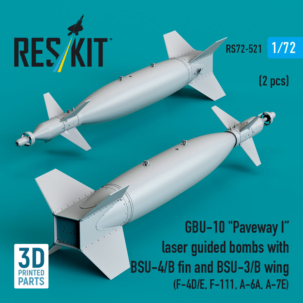 ResKit RS72-0521 1:72 GBU-10 Paveway I Laser Guided Bombs