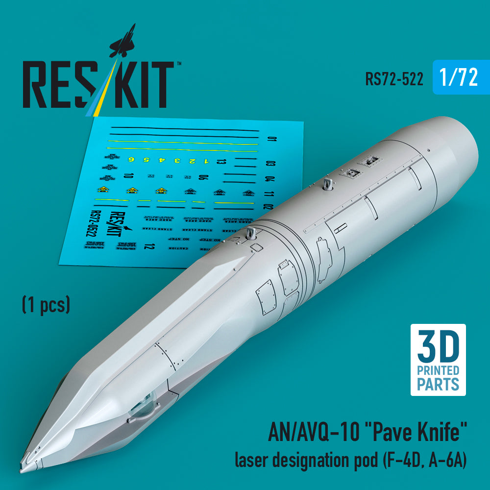 ResKit RS72-0522 1:72 AN/AVQ-10 "Pave Knife" laser designation pod