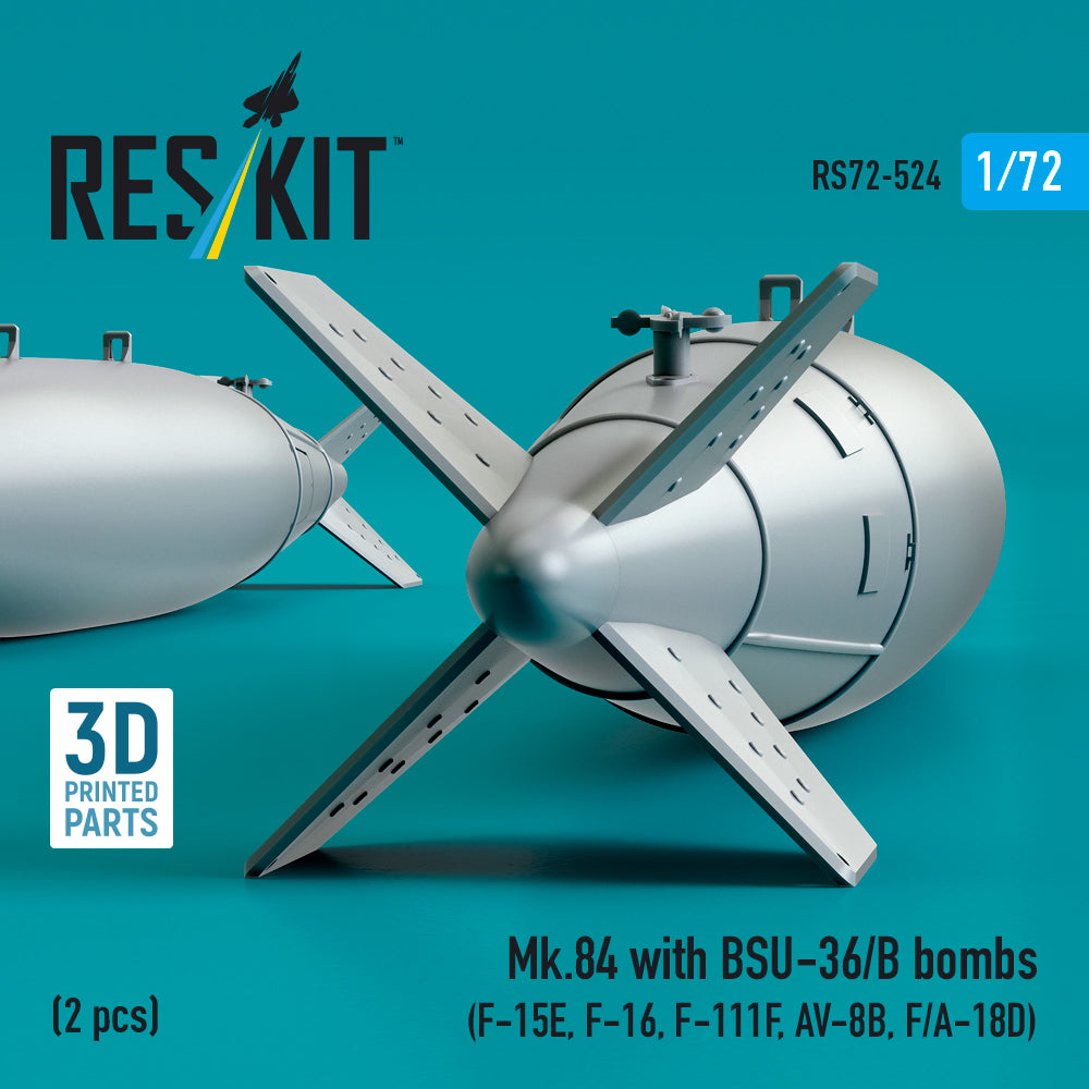 ResKit RS72-0524 1:72 Mk.84 with BSU-36/B bombs