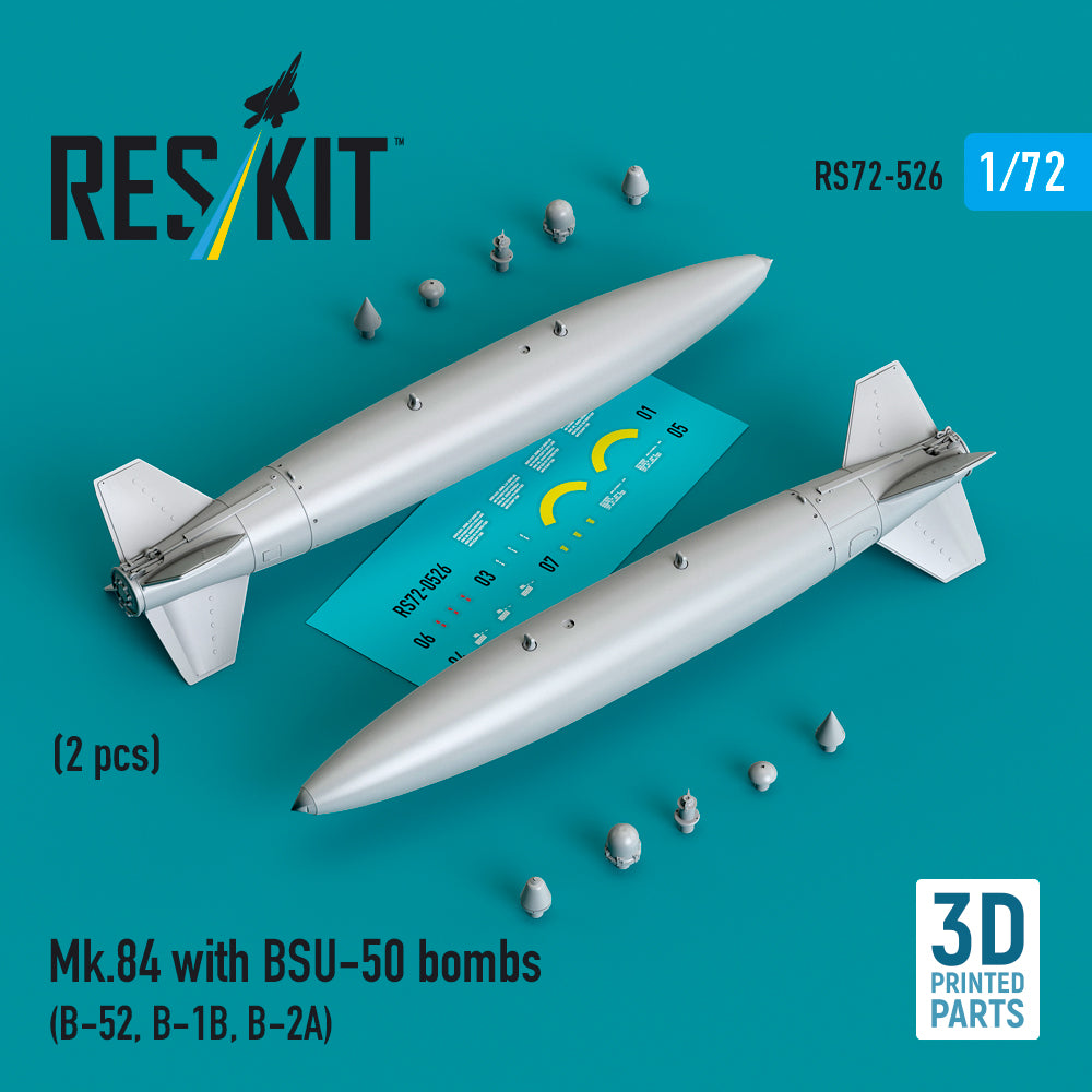 ResKit RS72-0526 1:72 Mk.84 with BSU-50 bombs