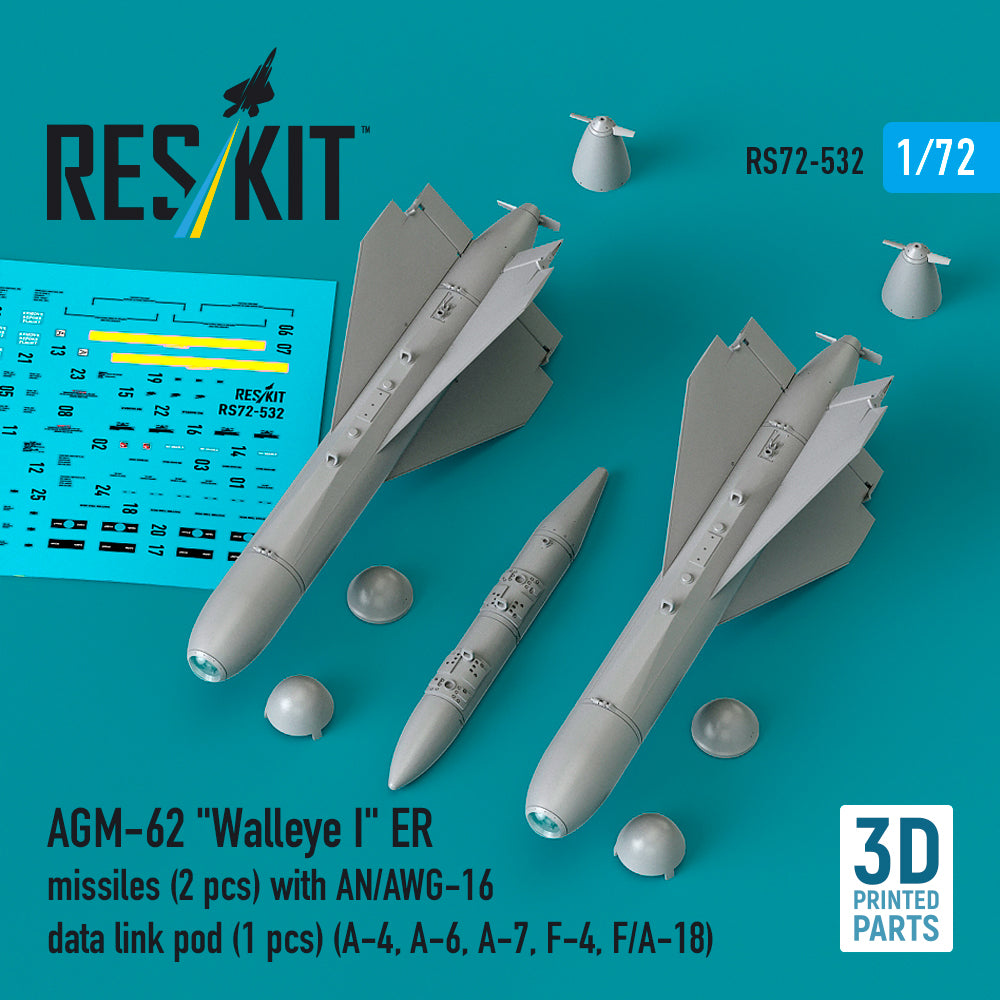 ResKit RS72-0532 1:72 AGM-62 "Walleye I" ER missiles