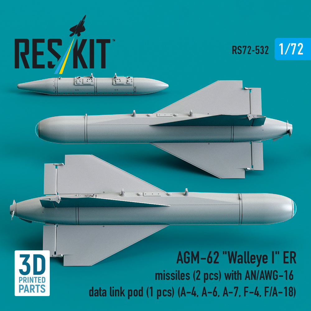 ResKit RS72-0532 1:72 AGM-62 "Walleye I" ER missiles