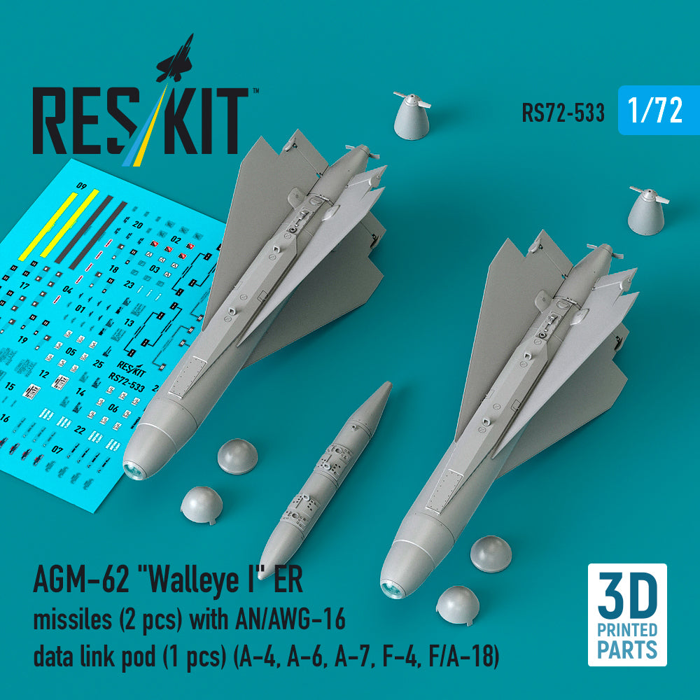 ResKit RS72-0533 1:72 AGM-62 "Walleye II" ER missiles