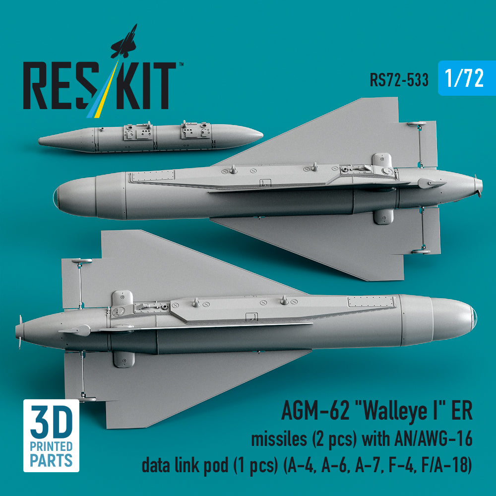 ResKit RS72-0533 1:72 AGM-62 "Walleye II" ER missiles