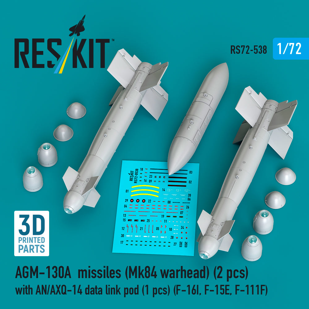 ResKit RS72-0538 1:72 AGM-130A missiles