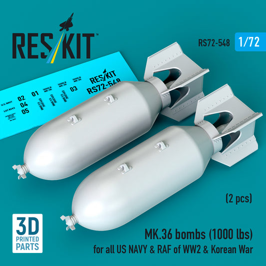 ResKit RS72-0548 1:72 MK.36 bombs