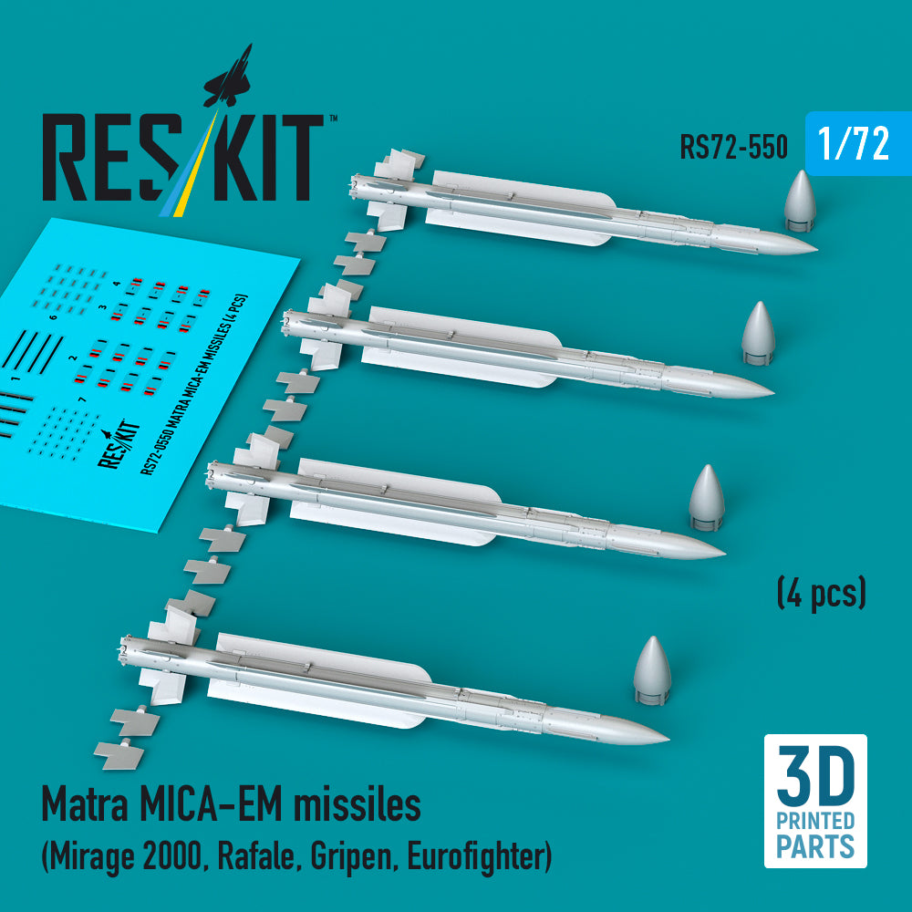 ResKit RS72-0550 1:72 Matra MICA-EM missiles