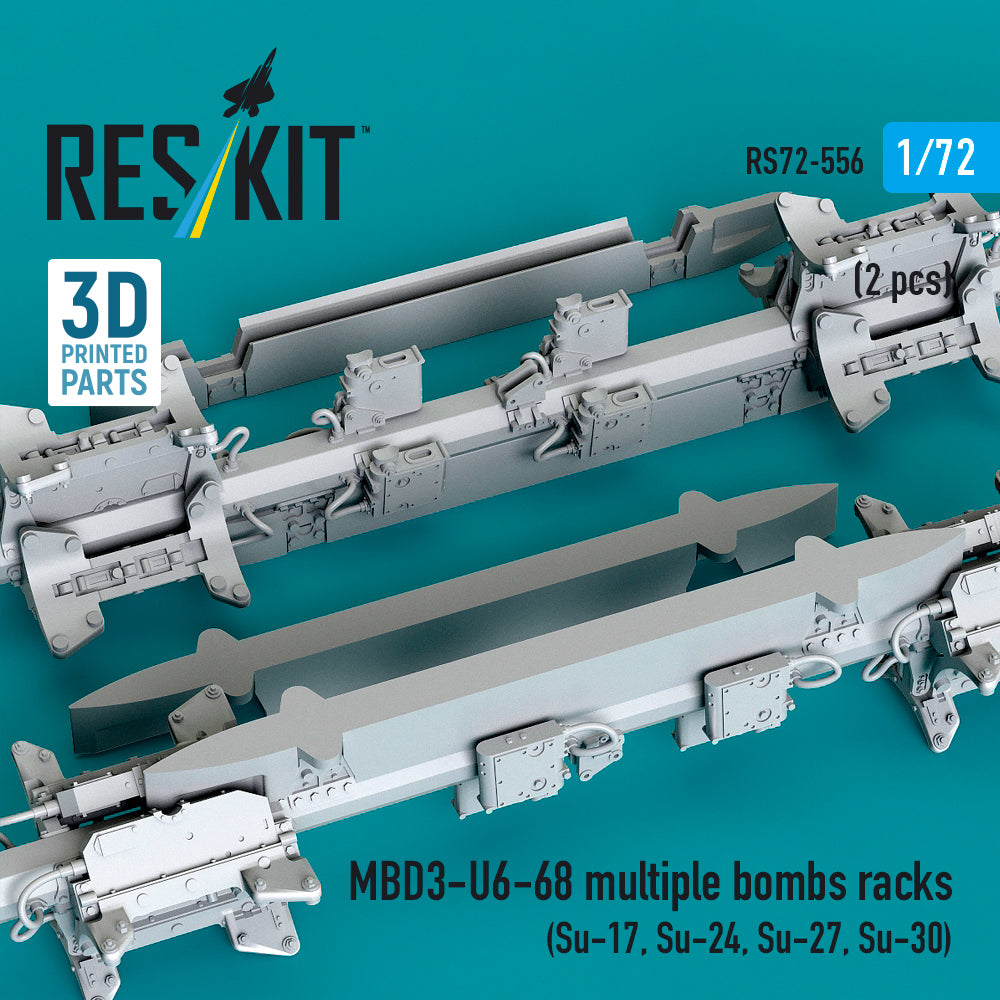 ResKit RS72-0556 1:72 MBD3-U6-68 multiple bombs racks