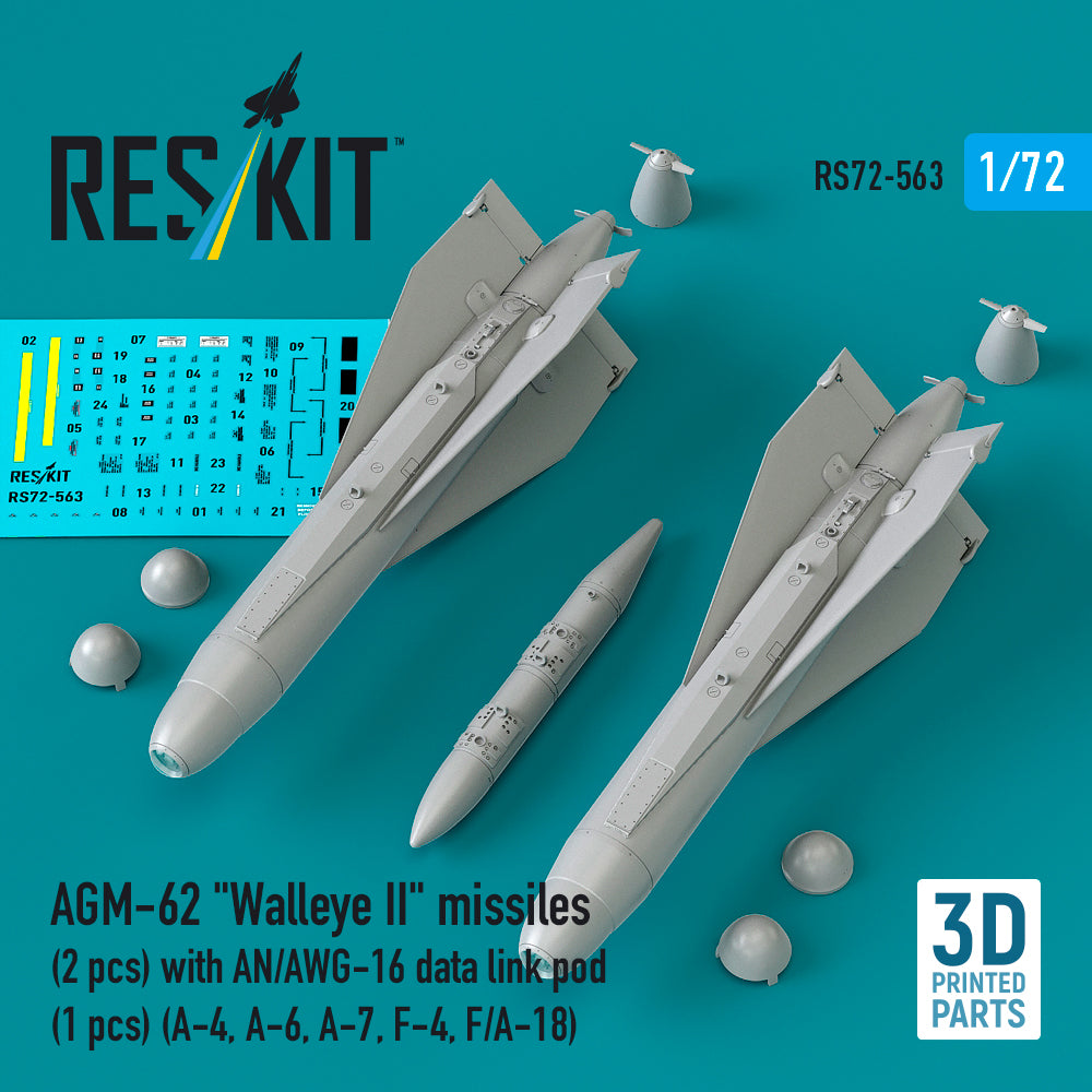 ResKit RS72-0563 1:72 AGM-62 "Walleye II" missiles