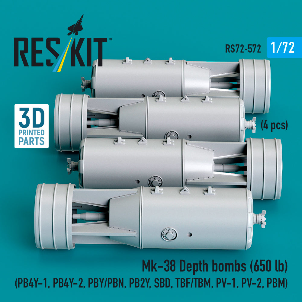 ResKit RS72-0572 1:72 Mk-38 Depth bombs