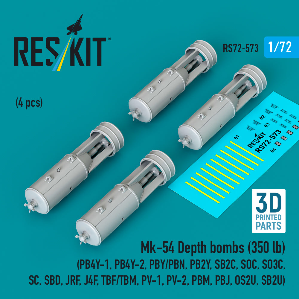 ResKit RS72-0573 1:72 Mk-54 Depth bombs