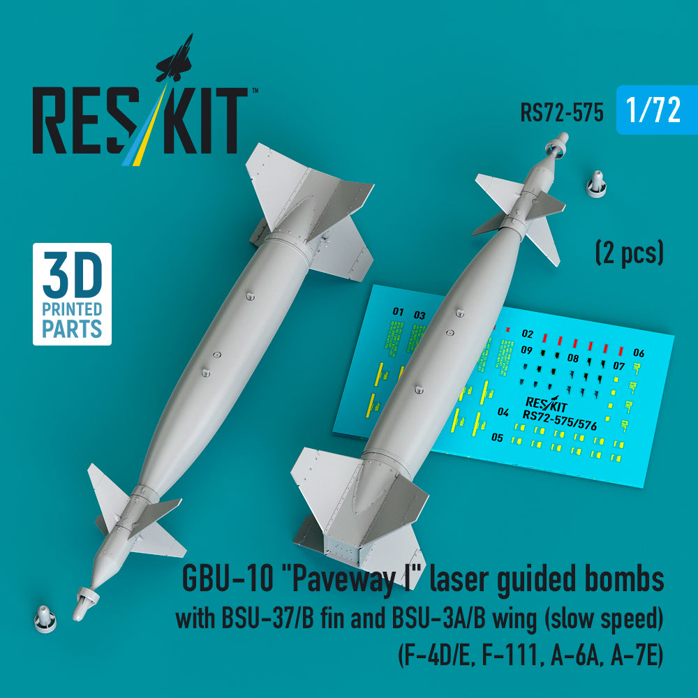 ResKit RS72-0575 1:72 GBU-10 Paveway I Laser Guided Bombs