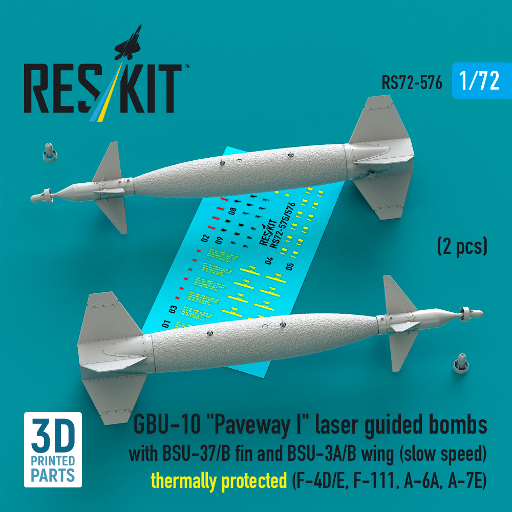 ResKit RS72-0576 1:72 GBU-10 Paveway I Laser Guided Bombs