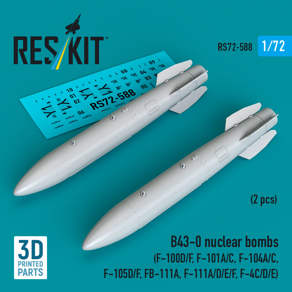 ResKit RS72-0588 1:72 B43-0 nuclear bombs